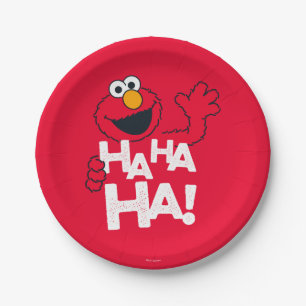 Prato De Papel Rua Sésamo   Elmo - Ha Ha Ha Ha!