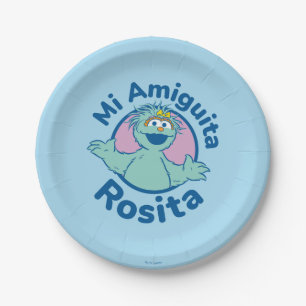Prato De Papel Rua Sésamo   Mi Amiguita Rosita