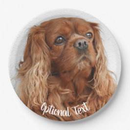 Prato De Papel Ruby Cavalier King Charles Spaniel Dog