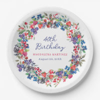 Rustic Boho Berry Summer aniversário de 40 anos