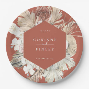 Prato De Papel Rustic Boho-Chic Personalizado