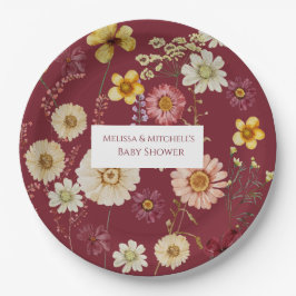 Prato De Papel Rustic Burgundy