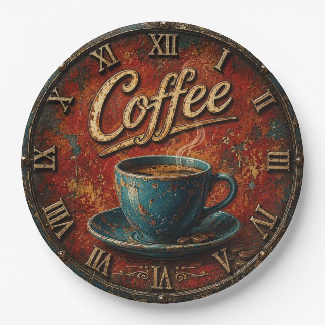 Prato De Papel Rustic Coffee (Frente)