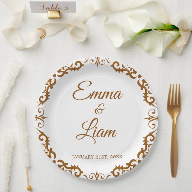 Prato De Papel Rustic Mexican Wedding Paper Plates – Papel Picado (Casamento)