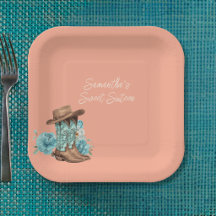 Rustic Peach Cowgirl Aniversário de Sweet Sixteen