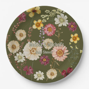 Prato De Papel Rustic Sage Green Wildflower