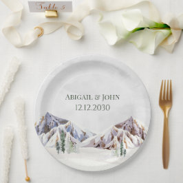 Prato De Papel Rustic Winter Forest Mountain Wedding
