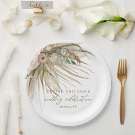 Prato De Papel Sábado Terreno Pampas Grass Floral Bridal