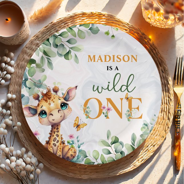 Prato De Papel Safari Jungle Animal Birthday (Criador carregado)