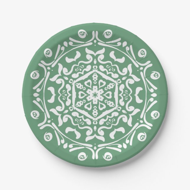 Prato De Papel Sage Mandala (Frente)