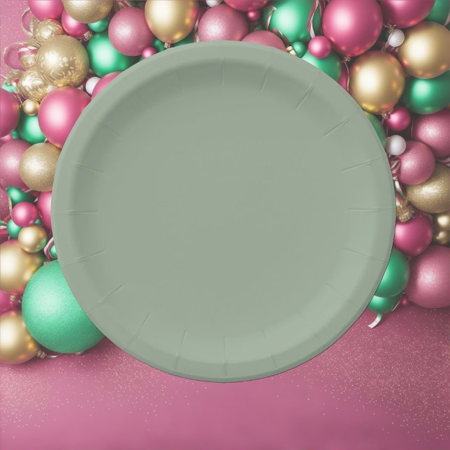 Prato De Papel Sage suave de cor de tendência (Criador carregado)