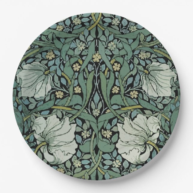 Prato De Papel Sage William Morris (Frente)