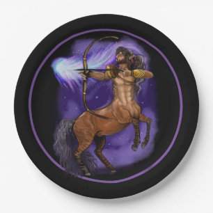 Prato De Papel Sagitário Sinal Zodiac