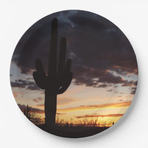 Prato De Papel Saguaro Sunset III Arizona Desert Landscape
