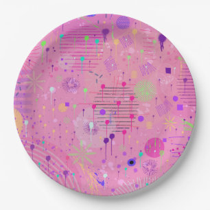 Prato De Papel Salada de Frutas Sazonais: Pintura Abstrata