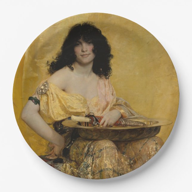 Prato De Papel Salomé (Retrato feminino) (por Henri Regnault) (Frente)