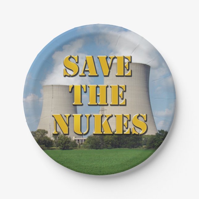 Prato De Papel Salve Os Nukes (Frente)