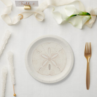 Prato De Papel Sand Dollar Beach Wedding Cake Plates