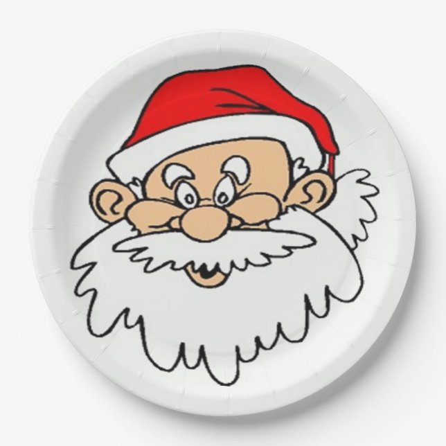 PRATO DE PAPEL SANTA CLAUS FACE (Frente)