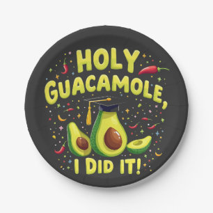 Prato De Papel Santo Guacamole Eu Fiz Isso Graduação Cinco De May