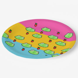 Prato De Papel Sapo e Morango