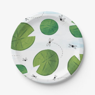 Prato De Papel Sapo Lilly Pad Aniversário Placas de Papel