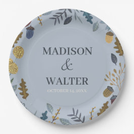 Prato De Papel Sapo russo do outono deixa casamento outono número