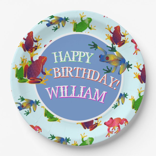 Prato De Papel Sapo Tropical Saltitante (Frente)