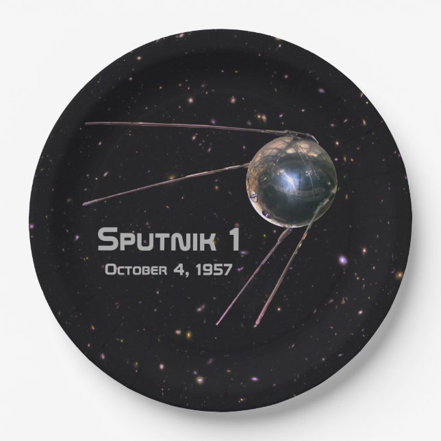 Prato De Papel Satélite Sputnik 1 (Frente)