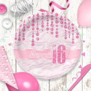 Prato De Papel Satin Jewel Sweet Six Pink ID260
