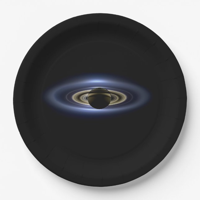 Prato De Papel Saturno Eclipsou o Sol do Orbiter Cassini (Frente)