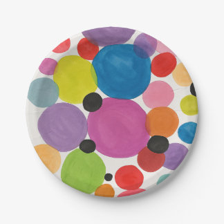 Prato De Papel Saudação dos Círculos de abstrato Art