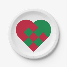 Prato De Papel Scandinavian Yule Hear - Christmas Holiday -