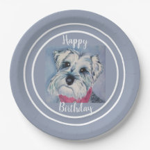 Schnauzer do feliz aniversario