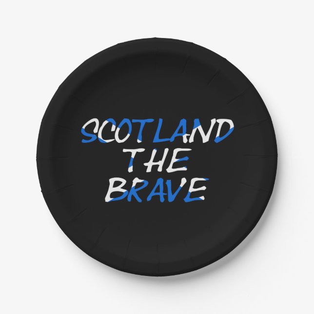 Prato De Papel Scotland The Brave sobreposta à Scottish Flag ppcn (Frente)