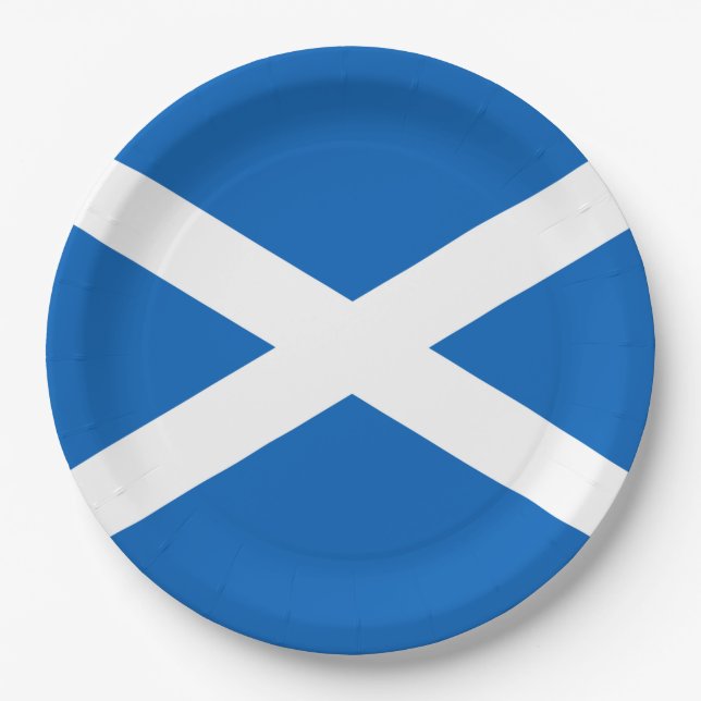 Prato De Papel Scottish Flag (Saltyre) (Scotland Flag) (Frente)