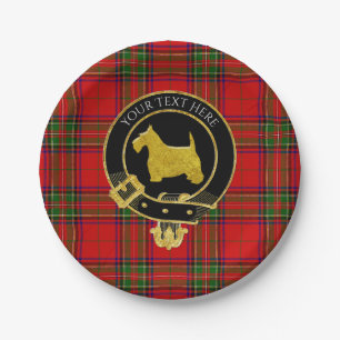 Prato De Papel Scottish Terrier Clan Crest