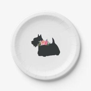 Prato De Papel Scottish Terrier Scottie Dog