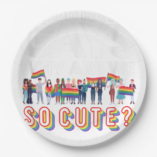 Prato De Papel Se Deus Odeia Gay Por Que Somos Tão Bonitos Bandei
