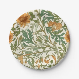 Prato De Papel Seamless Arts and Crafts style repeating pattern