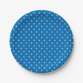Prato De Papel Seamless blue background polka dot pattern 