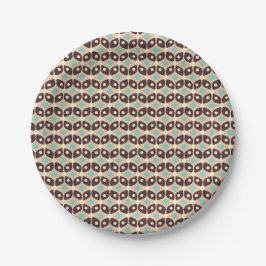 Prato De Papel Seamless geometric pattern in dark brown leaf 