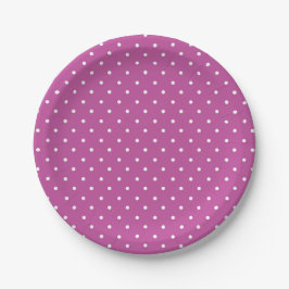 Prato De Papel Seamless magenta background polka dot pattern