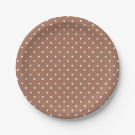 Prato De Papel Seamless medium brown polka dot  pattern