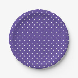 Prato De Papel Seamless  medium purple polka dot pattern