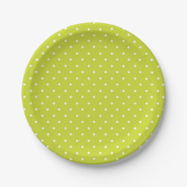 Prato De Papel Seamless pattern  bright lime polka dot pattern