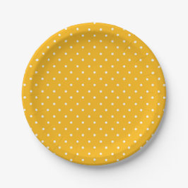 Prato De Papel Seamless yellow-orange  polka dot  pattern 