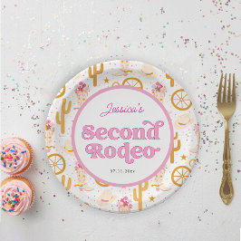 Prato De Papel Second Rodeo Cowgirl 2nd Birthday