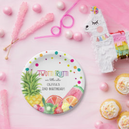 Prato De Papel Segundo aniversário de Fruta de frutos de 2 tti, d