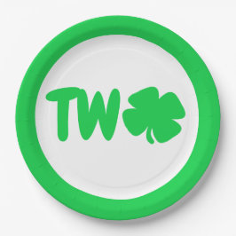 Prato De Papel segundo aniversário Dia de São Patrício